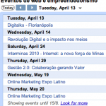 Anunciando eventos de abril e lembrando eventos de março