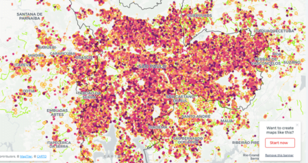 Mapa da USP revela quantidade de casos de coronavírus em cada rua de São Paulo