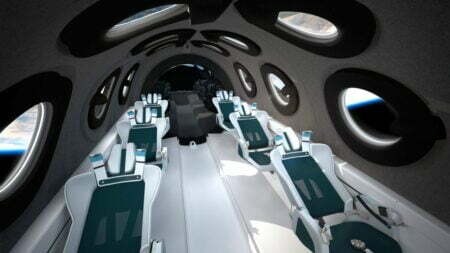 Empresa de turismo espacial apresenta cabine de nova espaçonave