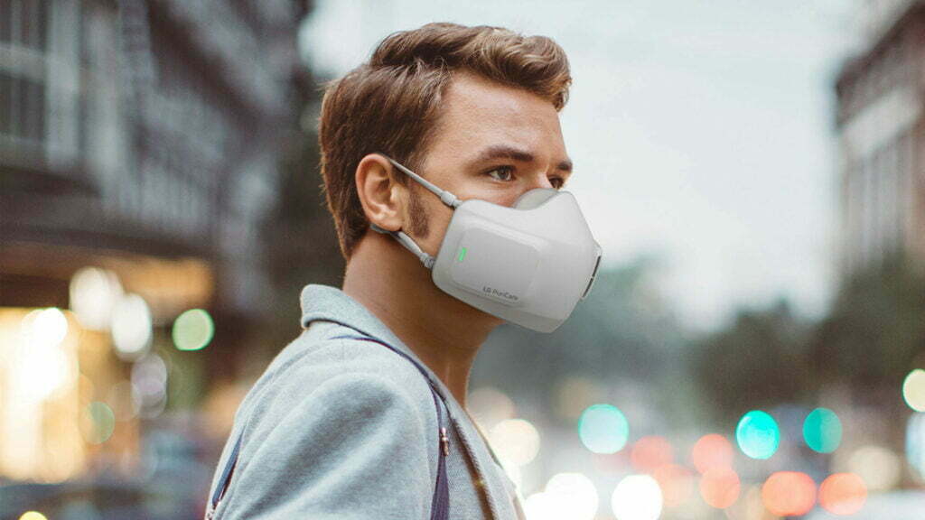 LG lança máscara recarregável e purificadora de ar