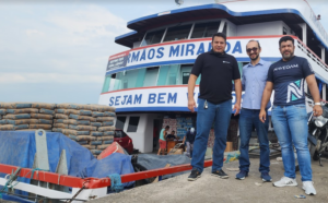 Geferson Oliveira, CEO; Hélio Souza, CMO e Jorge Alves, CIO; executivos da Navegam