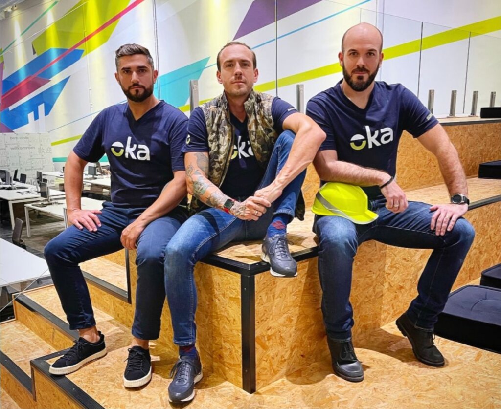 Geslon Vicnte, Thiago Rocha e Luiz Felipe Miranda; fundadores da OKA