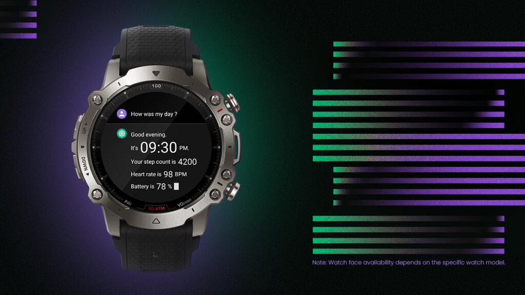 Amazfit apresenta mostrador de relógio com ChatGPT