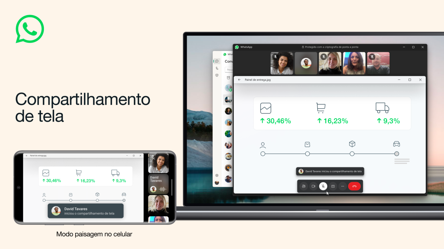 WhatsApp permite compartilhamento de tela em chamadas de vídeo e avança para se tornar ferramenta corporativa