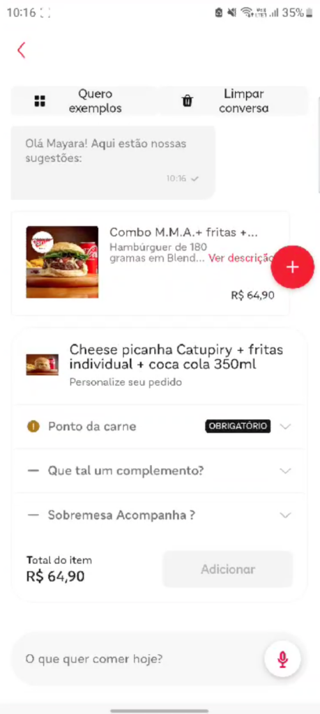 De lista de compras a sugestões de pratos: saiba como fazer pedido no iFood com IA