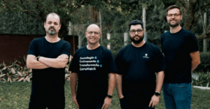 Da Esq. para Dir.: Luciano Silva, Ari Martire, Rafael Pontani e William Palma, sócios da da GuruMatch. (Foto: Divulgação)