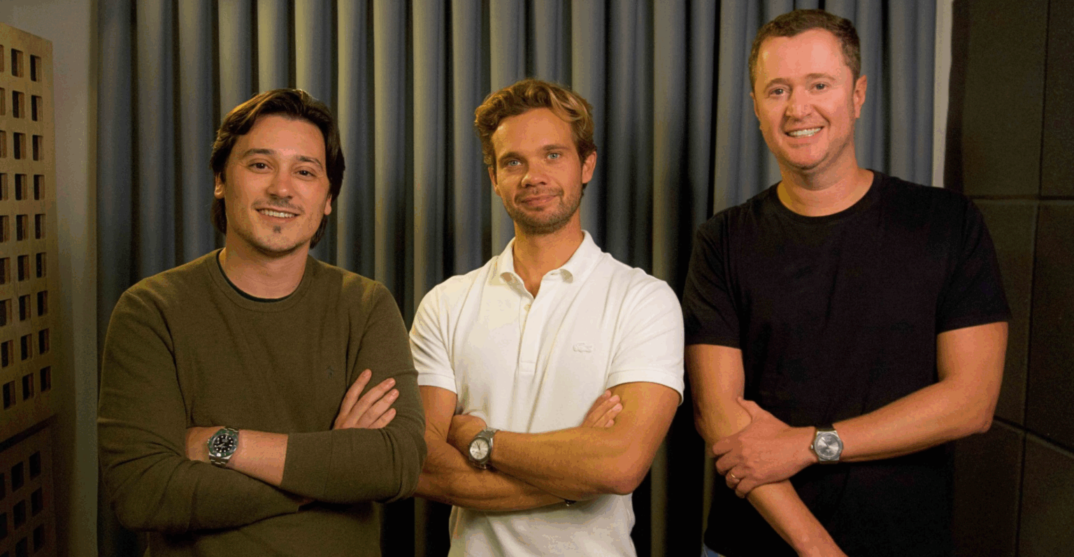 VAAS finaliza rodada de R$ 20 milhões Gustavo Tremel, Paulo Orione e Daniel Smolenaars, fundadores da Vaas. Crédito foto: Fábio Sung