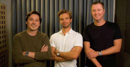 VAAS finaliza rodada de R$ 20 milhões Gustavo Tremel, Paulo Orione e Daniel Smolenaars, fundadores da Vaas. Crédito foto: Fábio Sung