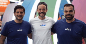 Raphael Levi e Gustavo Traballe, fundadores da Flip, e Tiago Dalvi, fundador e CEO da Olist
