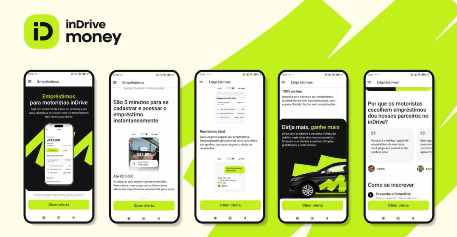 inDrive lança vertical financeira no Brasil com empréstimos de até R$ 3 mil para motoristas inDrive lança vertical financeira no Brasil com empréstimos de até R$ 3 mil para motoristas
