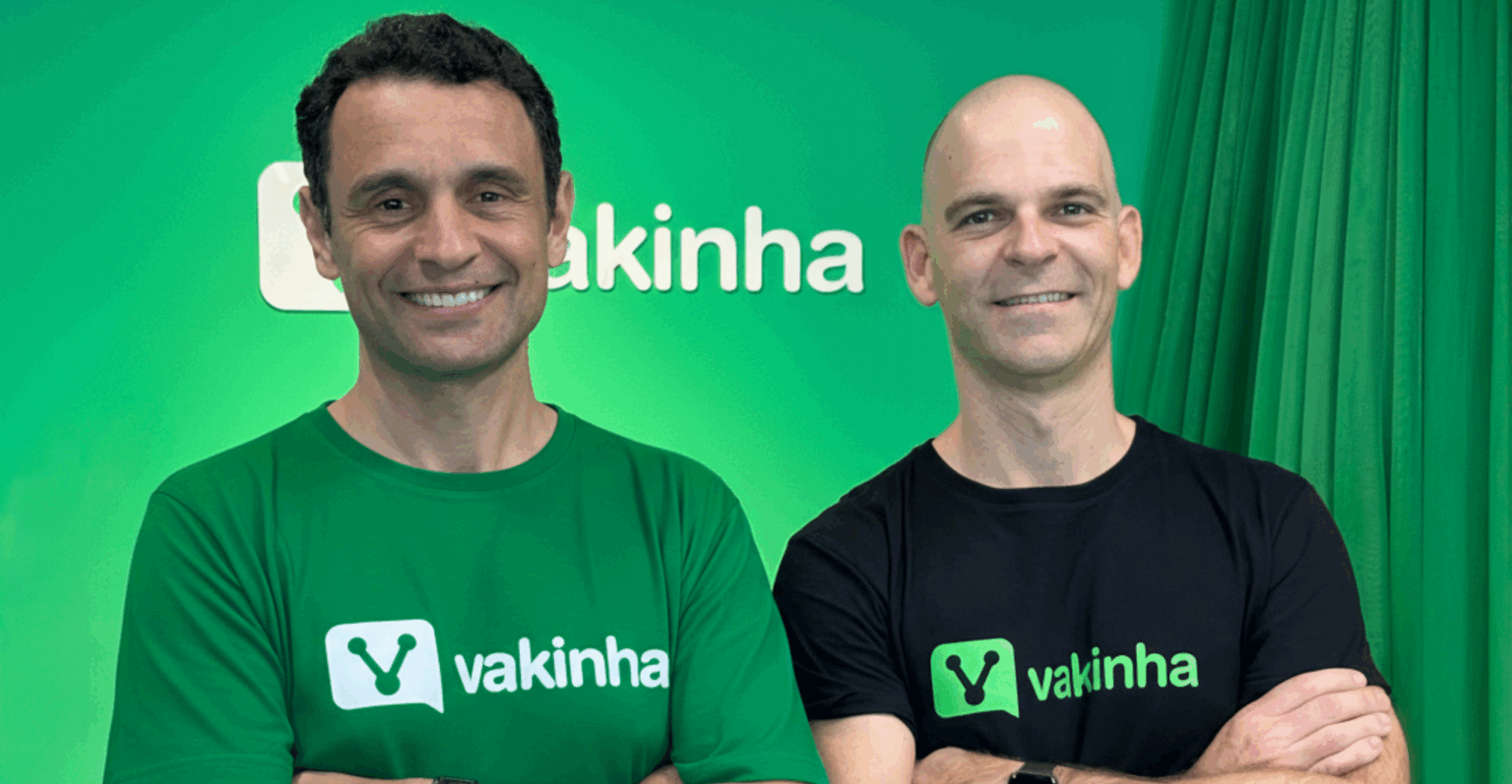 Ex-Globo é novo CTO do Vakinha Marcelo Soares, novo CTO do Vakinha, ao lado do CEO Luiz Felipe Gheller