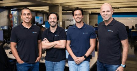 Daniel Santos, cofundador e co-CEO, Guilherme Blumer, cofundador e co-CEO, Rafael Maia, CFO e COO e Rodrigo Werneck, CMO e Relações de Mercado