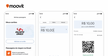 Moovit agora permite recarregar o Bilhete Único direto no app