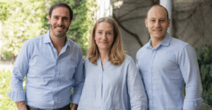 Renato Tilkian, Angelina Clarke e Michael Kapps, cofundadores da Sanii