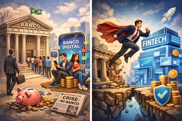 Entre a disrupção e a estabilidade: o que está em jogo na disputa entre fintechs e bancos